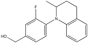 [3-fluoro-4-(2-methyl-1,2,3,4-tetrahydroquinolin-1-yl)phenyl]methanol Struktur