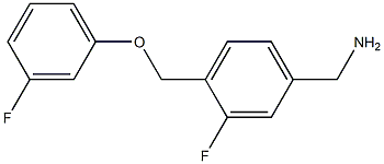 [3-fluoro-4-(3-fluorophenoxymethyl)phenyl]methanamine 化学構造式