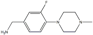[3-fluoro-4-(4-methylpiperazin-1-yl)phenyl]methanamine 化学構造式