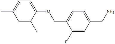 [4-(2,4-dimethylphenoxymethyl)-3-fluorophenyl]methanamine Structure