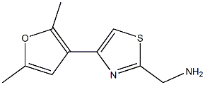 [4-(2,5-dimethylfuran-3-yl)-1,3-thiazol-2-yl]methanamine 结构式