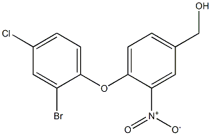 [4-(2-bromo-4-chlorophenoxy)-3-nitrophenyl]methanol 化学構造式