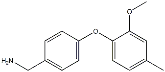 [4-(2-methoxy-4-methylphenoxy)phenyl]methanamine 结构式