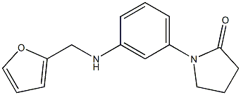 1-{3-[(furan-2-ylmethyl)amino]phenyl}pyrrolidin-2-one,,结构式
