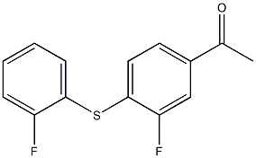 1-{3-fluoro-4-[(2-fluorophenyl)sulfanyl]phenyl}ethan-1-one Structure