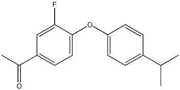 1-{3-fluoro-4-[4-(propan-2-yl)phenoxy]phenyl}ethan-1-one|