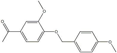 1-{3-methoxy-4-[(4-methoxybenzyl)oxy]phenyl}ethanone Struktur