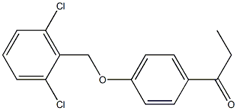 1-{4-[(2,6-dichlorophenyl)methoxy]phenyl}propan-1-one 化学構造式