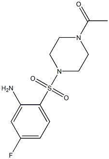 1-{4-[(2-amino-4-fluorobenzene)sulfonyl]piperazin-1-yl}ethan-1-one Structure