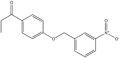 1-{4-[(3-nitrophenyl)methoxy]phenyl}propan-1-one,,结构式