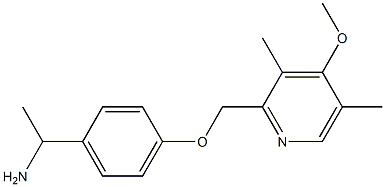 1-{4-[(4-methoxy-3,5-dimethylpyridin-2-yl)methoxy]phenyl}ethan-1-amine Struktur