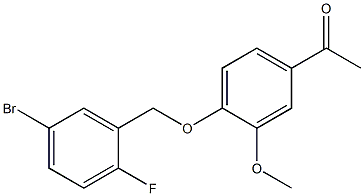 1-{4-[(5-bromo-2-fluorophenyl)methoxy]-3-methoxyphenyl}ethan-1-one,,结构式