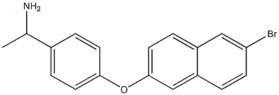 1-{4-[(6-bromonaphthalen-2-yl)oxy]phenyl}ethan-1-amine 化学構造式