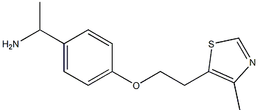 1-{4-[2-(4-methyl-1,3-thiazol-5-yl)ethoxy]phenyl}ethan-1-amine Structure