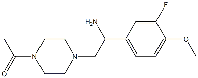 1-{4-[2-amino-2-(3-fluoro-4-methoxyphenyl)ethyl]piperazin-1-yl}ethan-1-one