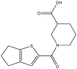 1-{4H,5H,6H-cyclopenta[b]thiophen-2-ylcarbonyl}piperidine-3-carboxylic acid 结构式