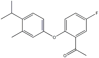 1-{5-fluoro-2-[3-methyl-4-(propan-2-yl)phenoxy]phenyl}ethan-1-one