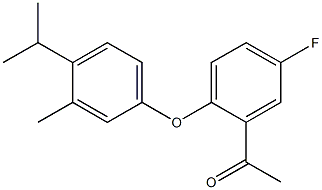  1-{5-fluoro-2-[3-methyl-4-(propan-2-yl)phenoxy]phenyl}ethan-1-one