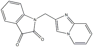 1-{imidazo[1,2-a]pyridin-2-ylmethyl}-2,3-dihydro-1H-indole-2,3-dione,,结构式