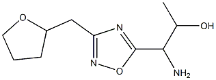 1-amino-1-[3-(oxolan-2-ylmethyl)-1,2,4-oxadiazol-5-yl]propan-2-ol 化学構造式