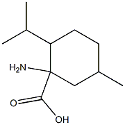 1-amino-2-isopropyl-5-methylcyclohexanecarboxylic acid 结构式