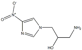 1-amino-3-(4-nitro-1H-imidazol-1-yl)propan-2-ol 化学構造式