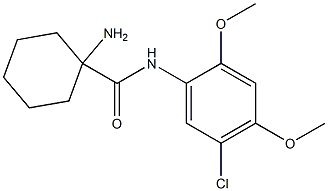 1-amino-N-(5-chloro-2,4-dimethoxyphenyl)cyclohexane-1-carboxamide Struktur