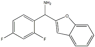 1-benzofuran-2-yl(2,4-difluorophenyl)methanamine,,结构式