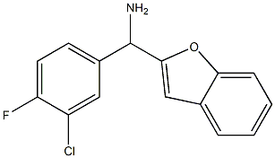 1-benzofuran-2-yl(3-chloro-4-fluorophenyl)methanamine Struktur