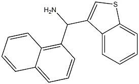 1-benzothiophen-3-yl(naphthalen-1-yl)methanamine 化学構造式