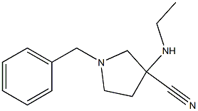 1-benzyl-3-(ethylamino)pyrrolidine-3-carbonitrile Struktur