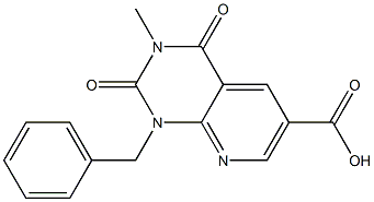 1-benzyl-3-methyl-2,4-dioxo-1,2,3,4-tetrahydropyrido[2,3-d]pyrimidine-6-carboxylic acid,,结构式