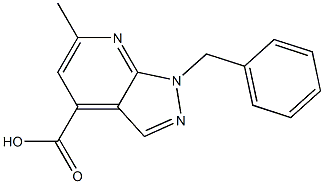 1-benzyl-6-methyl-1H-pyrazolo[3,4-b]pyridine-4-carboxylic acid Structure