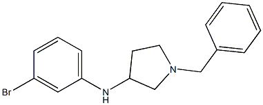 1-benzyl-N-(3-bromophenyl)pyrrolidin-3-amine,,结构式