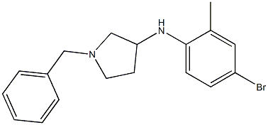 1-benzyl-N-(4-bromo-2-methylphenyl)pyrrolidin-3-amine,,结构式