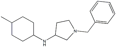 1-benzyl-N-(4-methylcyclohexyl)pyrrolidin-3-amine 结构式