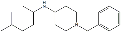 1-benzyl-N-(5-methylhexan-2-yl)piperidin-4-amine 化学構造式