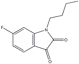 1-butyl-6-fluoro-2,3-dihydro-1H-indole-2,3-dione 结构式