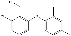 1-chloro-2-(chloromethyl)-3-(2,4-dimethylphenoxy)benzene 化学構造式