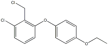 1-chloro-2-(chloromethyl)-3-(4-ethoxyphenoxy)benzene Struktur