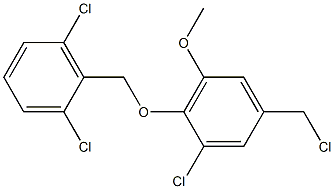 1-chloro-5-(chloromethyl)-2-[(2,6-dichlorophenyl)methoxy]-3-methoxybenzene,,结构式