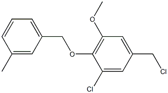 1-chloro-5-(chloromethyl)-3-methoxy-2-[(3-methylphenyl)methoxy]benzene