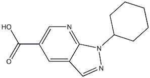 1-cyclohexyl-1H-pyrazolo[3,4-b]pyridine-5-carboxylic acid Structure