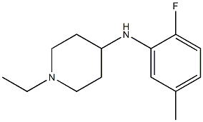 1-ethyl-N-(2-fluoro-5-methylphenyl)piperidin-4-amine Struktur