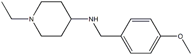 1-ethyl-N-[(4-methoxyphenyl)methyl]piperidin-4-amine,,结构式