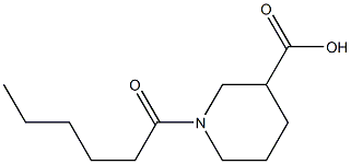 1-hexanoylpiperidine-3-carboxylic acid,,结构式
