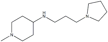 1-methyl-N-[3-(pyrrolidin-1-yl)propyl]piperidin-4-amine 结构式