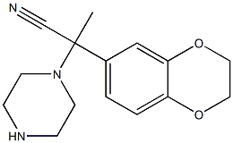 2-(2,3-dihydro-1,4-benzodioxin-6-yl)-2-(piperazin-1-yl)propanenitrile 结构式