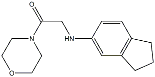 2-(2,3-dihydro-1H-inden-5-ylamino)-1-(morpholin-4-yl)ethan-1-one 化学構造式