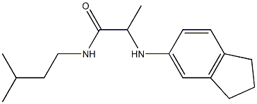 2-(2,3-dihydro-1H-inden-5-ylamino)-N-(3-methylbutyl)propanamide Struktur